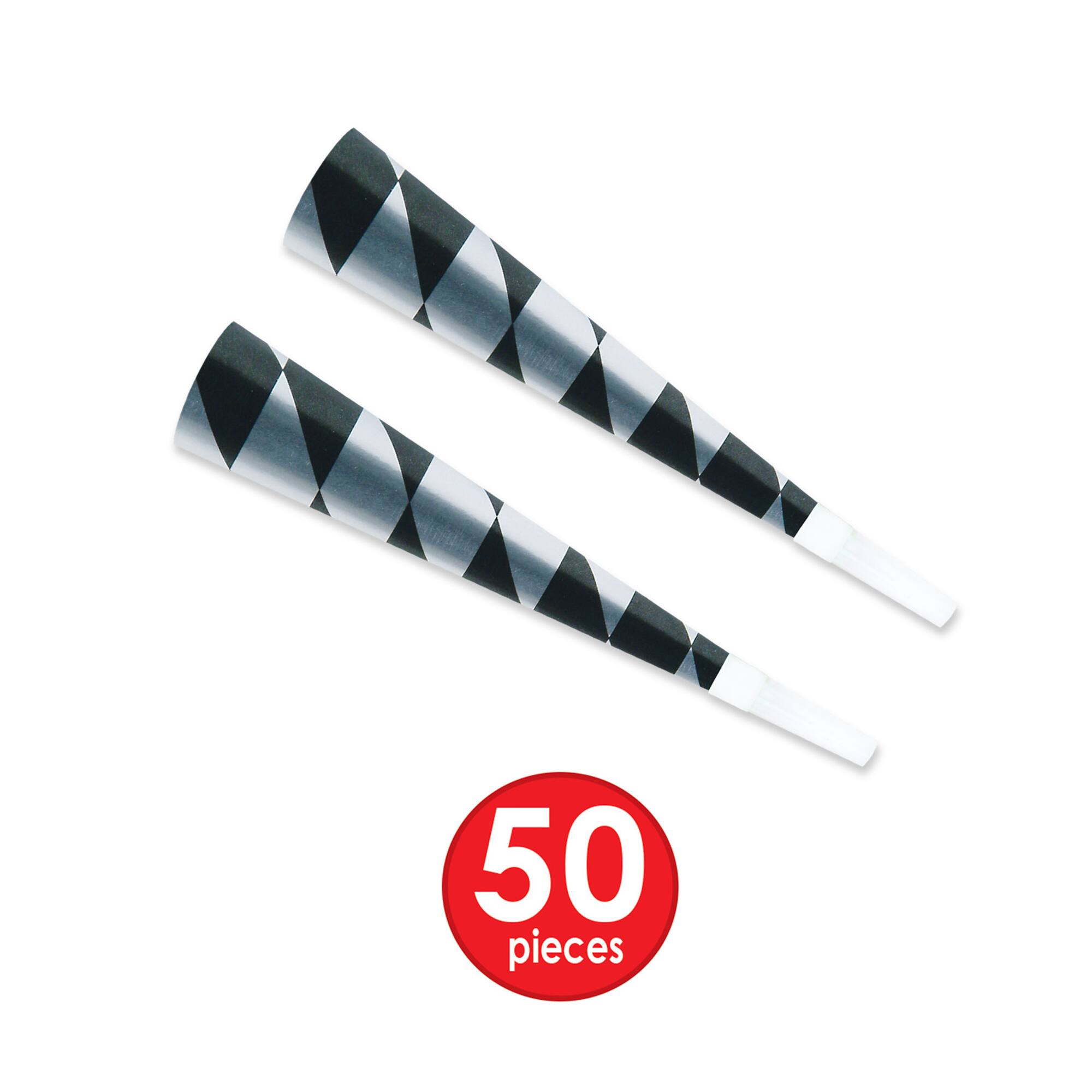 Beistle Silver & Black New Year Harlequin Part Favor Kit for 50